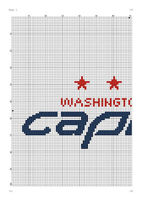 Washington Capitals cross stitch sports pattern - Wool ball shop