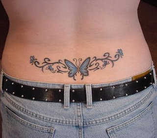 Butterfly Tattoo On Lower Back Body