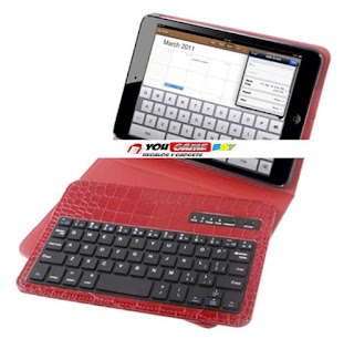 FUNDA CON TECLADO BLUETOOTH INALAMBRICO PARA IPAD / IPAD MINI