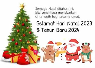 gambar ucapan selamat natal 2023 dan tahun baru 2024