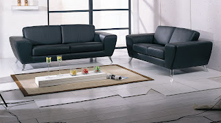 Contemporary Sofa Sets Julie Contemporary Sofa Set with Italian Leather