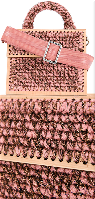 ♦711 Michel Copacabana pink macramé crossbody bag #bags #pink #pantone #brilliantluxury