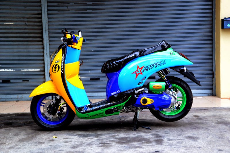 modifikasi motor honda scoopy