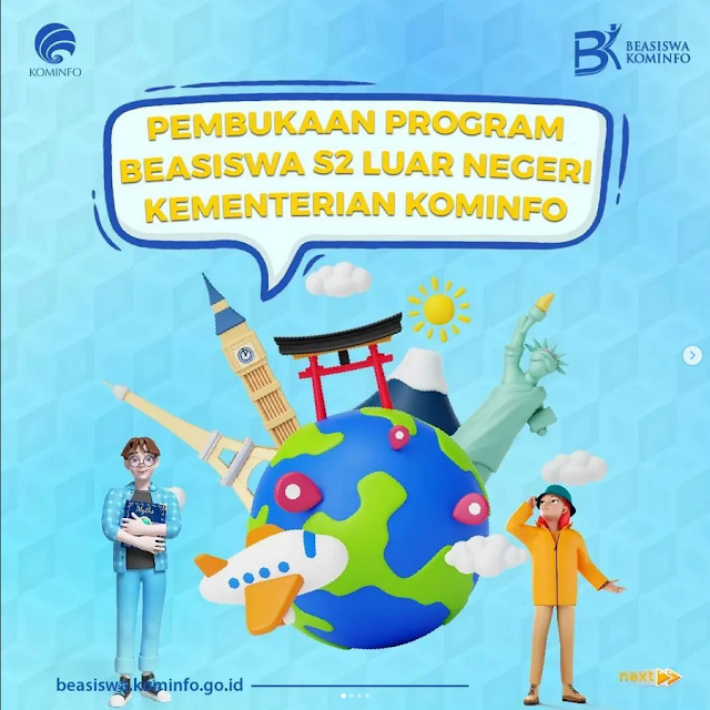 Program Beasiswa S2 Luar Negeri Kementerian Kominfo 2024 resmi dibuka