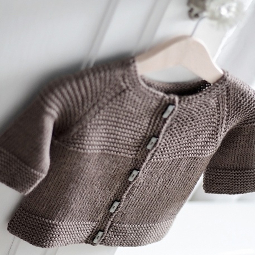 Garter Yoke Baby Cardi - Free Pattern