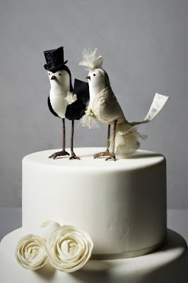 Love Birds Wedding Cake Topper