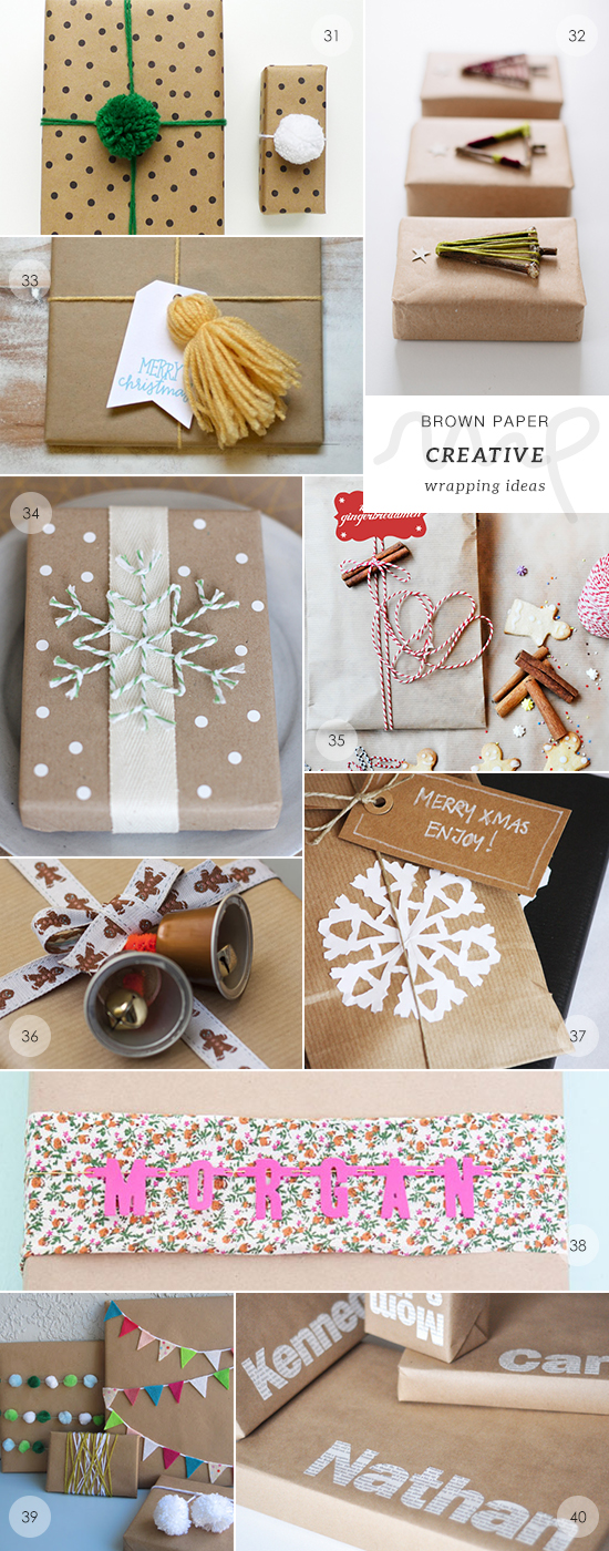 40 brown paper gift wrapping ideas  My Paradissi