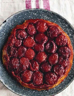 Orange plum tarte tatin