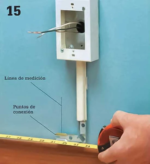 Instalaciones eléctricas residenciales - Midiendo la longitud de la canaleta horizontal