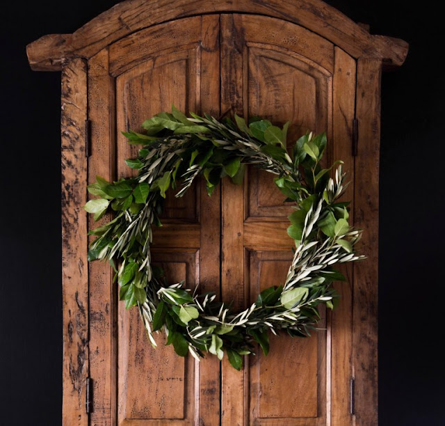 Magnolia Market spring greenery wreath