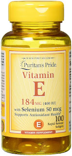Vitamin E with selenium in bottle