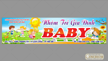 Bảng hiệu nhóm trẻ baby | LMKcorel