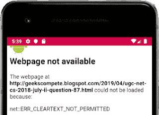 err cleartext not permitted android 9 Pie (API level 28) Webview