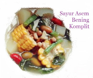 Sayur Asem Bening Asam Jawa Komplit