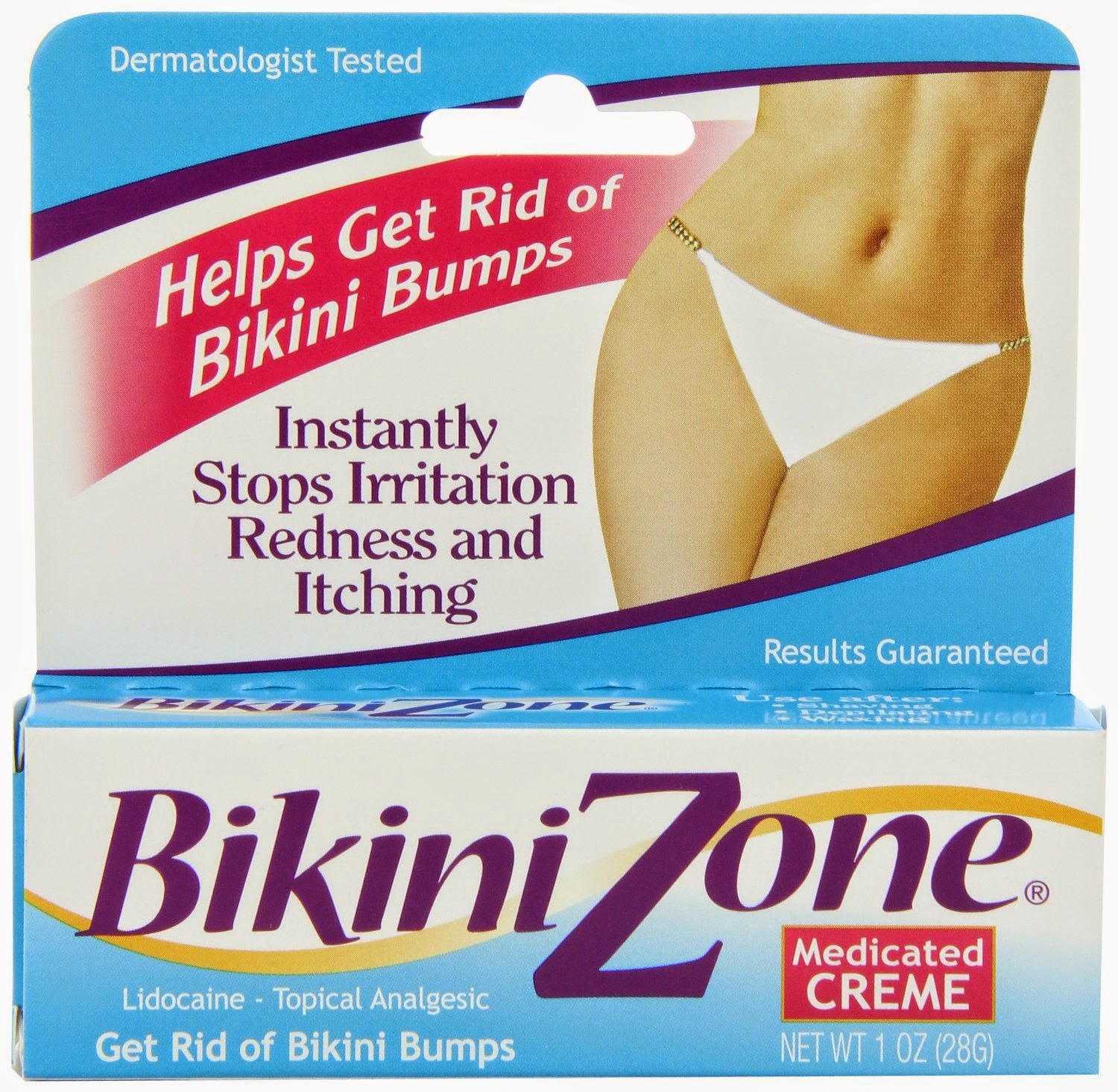 Bikini Zone Tropical Analgesic 1 oz. Creme Irritation Relief