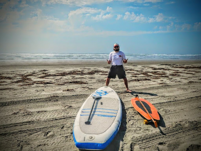 SkupBoard is a stand up paddleboard for  land paddling