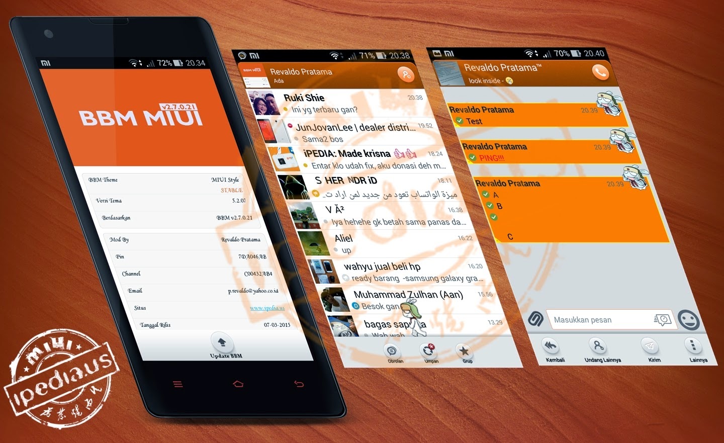 BBM Mod Versi 27021 Apk Themes MIUI Terbaru Di Android