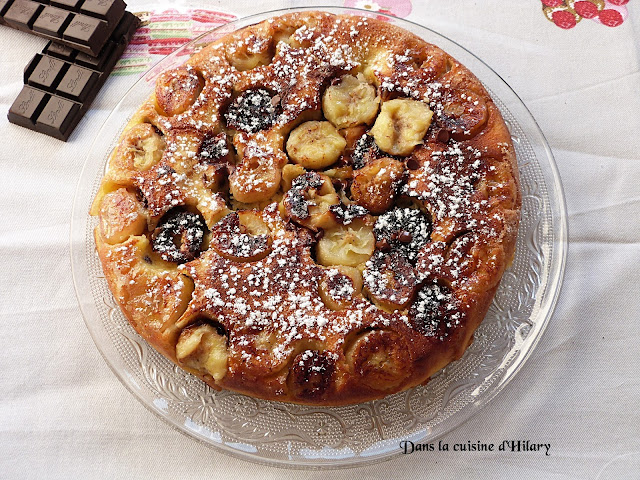 Le fameux gâteau à la poêle version banane et chocolat - Dans la cuisine d'Hilary