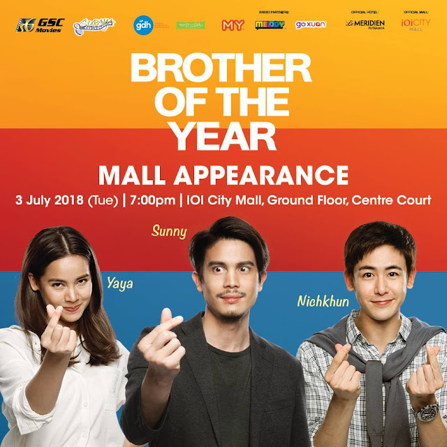 "BROTHER OF THE YEAR" Yaya, Sunny and Nichkhun in Malaysia Mall Appearance 3 July 2018 @ IOI CIty Mall Ground Floor Centre Court