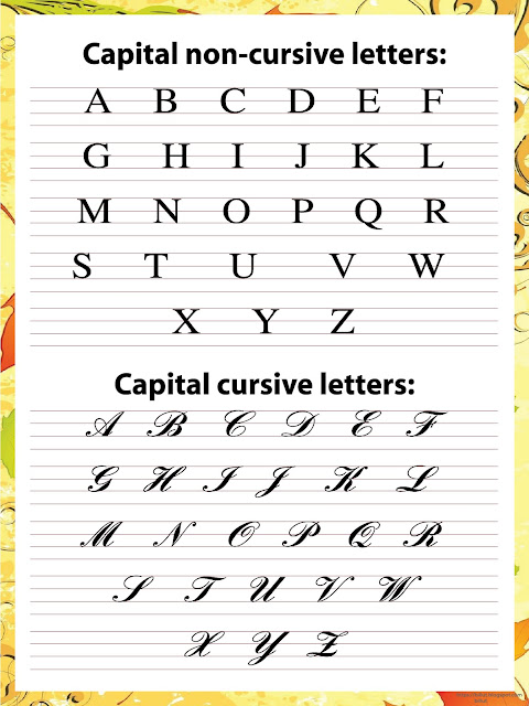 Capital-lowercase-cursive-letters