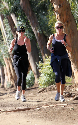 Reese Witherspoon out jogging in Brentwood