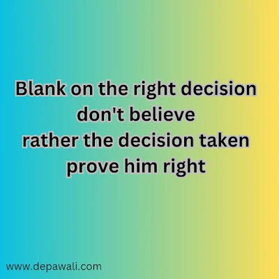 Decision Status in Hindi - Decision quotes English