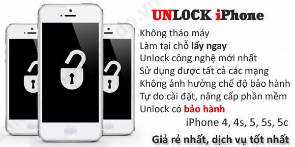 unlock iphone 5s và 5c