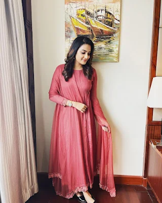 Actress Aditi ravi new Looks In Beautiful dress Photoshoot
