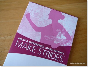 The Making Strides Cancer Walk brochure