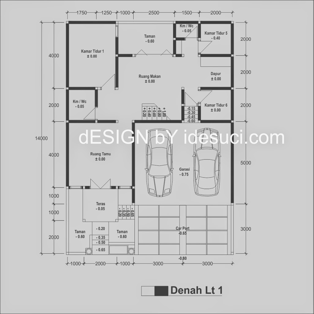 Denah Rumah 4 Kamar 1 Mushola [2017]