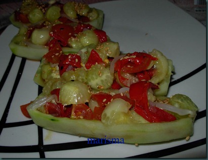 pepinos rellenos,racion