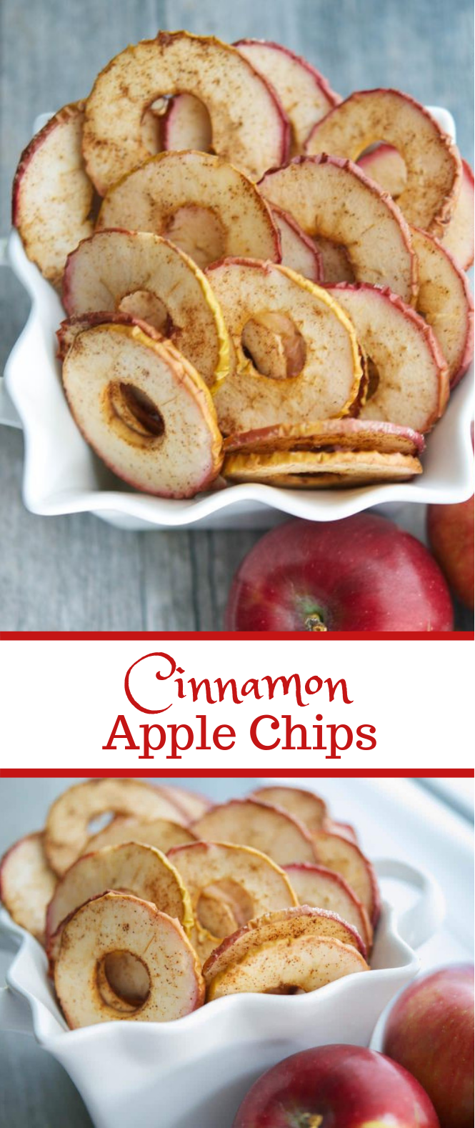 Cinnamon Apple Chips #apples #Vegetarian