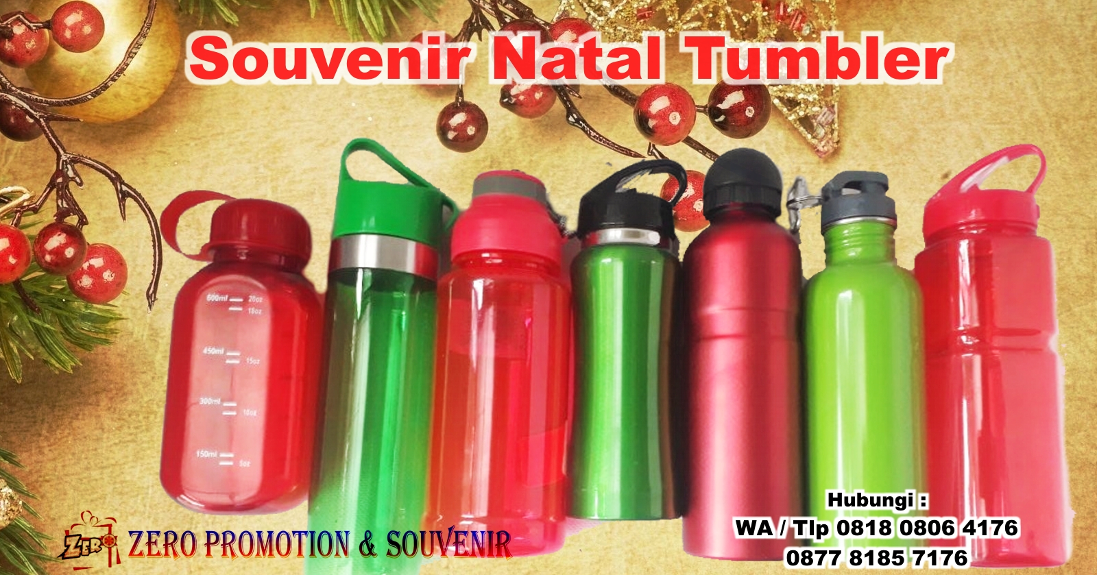 Souvenir Natal Tumbler - Untuk Acara Natal & sekolah 