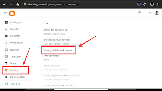 Cara Undang Email Baru Jadi Admin Blogger