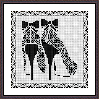 High heels cross stitch pattern - Tango Stitch