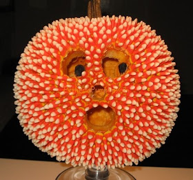 Candy Corn Face Pumpkin Design