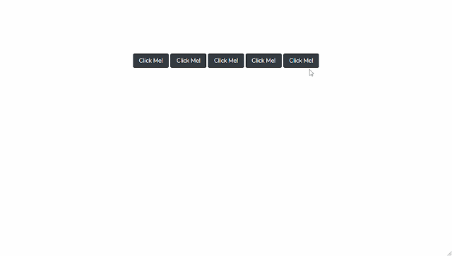 Animated buttons with rainbow hover.
