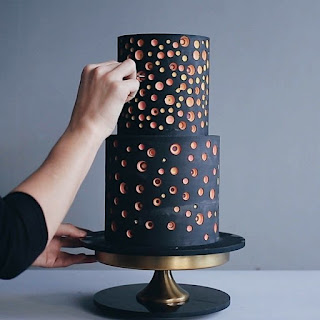 Unique Wedding Cake Ideas, Black Wedding Cakes, Polka Dot Cakes