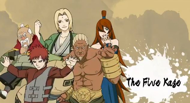 Naruto Shippuden Ultimate Ninja Storm Generations Playable Characters The Five Kage