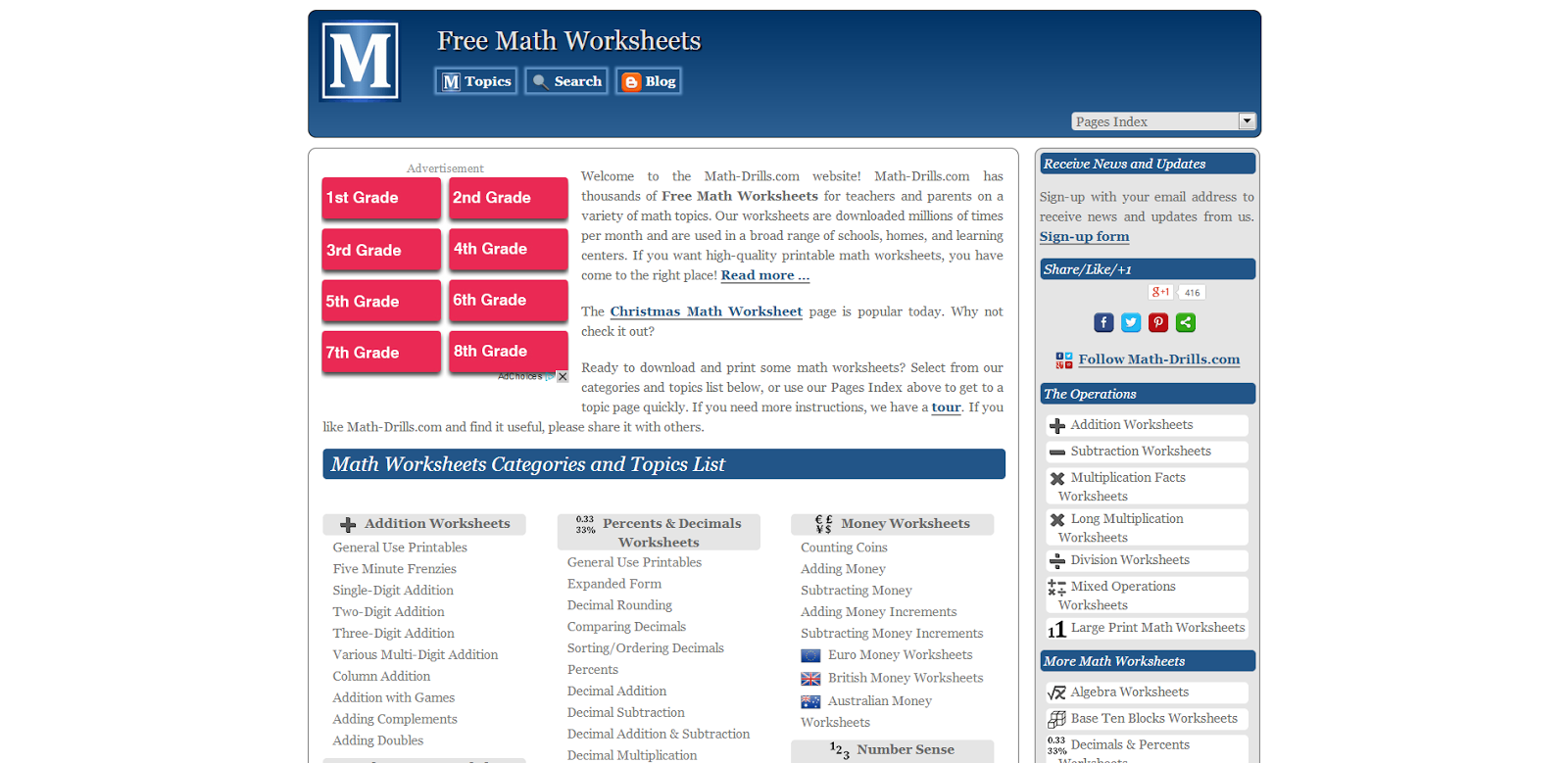 Learning Never Stops: 29 great math websites for students of all ages