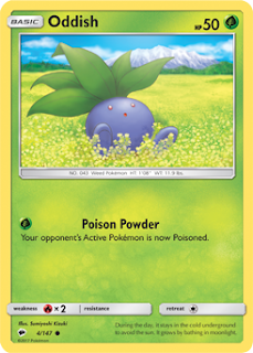 Oddish Burning Shadows Pokemon Card