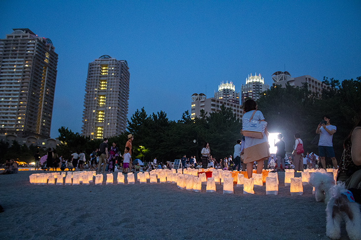 Lantern festival at Odaiba Beach