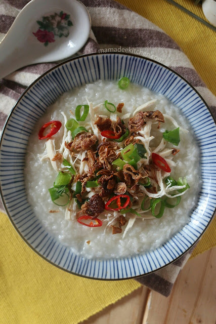 Mamadee's kitchen: Bubur nasi ayam ala McDonalds