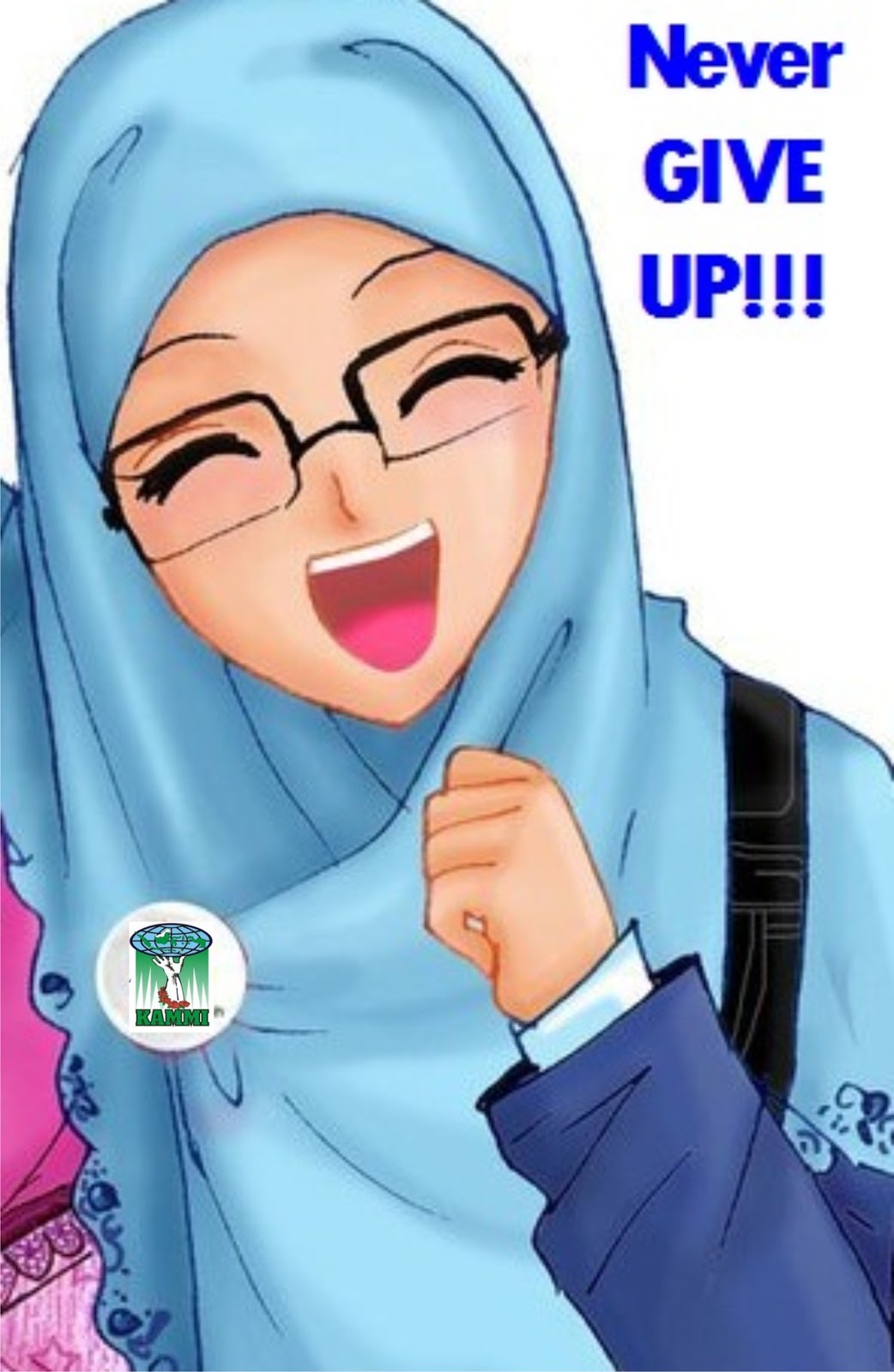 Gambar Kartun Muslimah Tersenyum Kolek Gambar