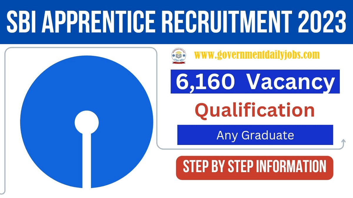 SBI APPRENTICE RECRUITMENT 2023: APPLY ONLINE FOR 6160 POSTS