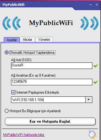 MyPublicWiFi v5.1 Final ( TR ) Multilanguage [ x86 - x64 ] - Katılımsız