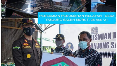 Bupati Morotai, Benny Laos Resmi Serahkan 100 Unit Perumahan Khusus Dan Pembagian Paket Sembako Covid19 Di Bere-Bere Morotai Utara