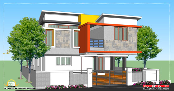 Modern house design  - 1809 Sq. Ft. (168 Sq. M.) (201 Square Yards) - March 2012