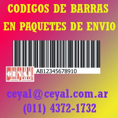 CODIGOS DE BARRAS EN PAQUETES DE ENVIO