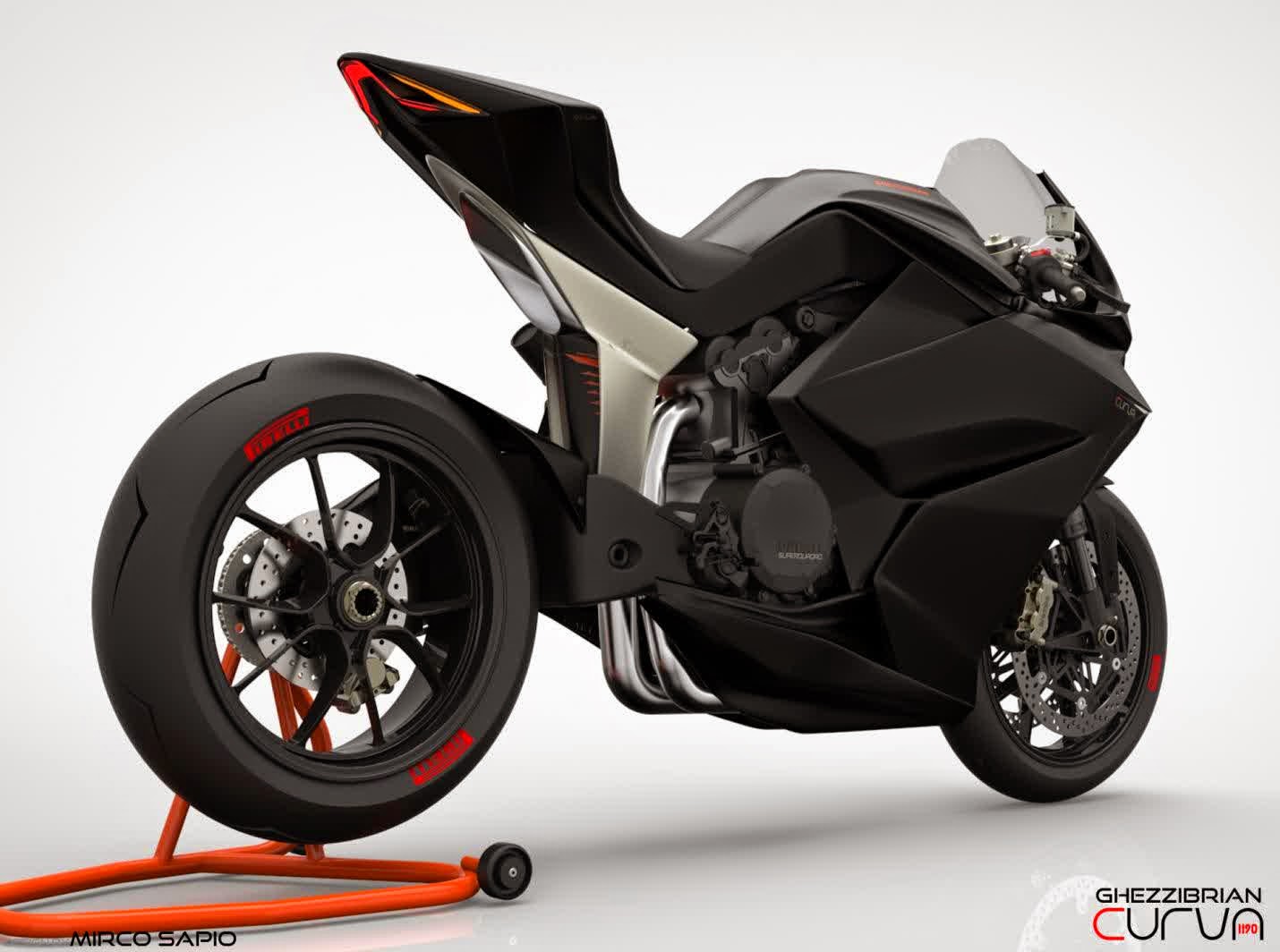 Modifikasi Motor Futuristik Ducati Curva 1199 Panigale